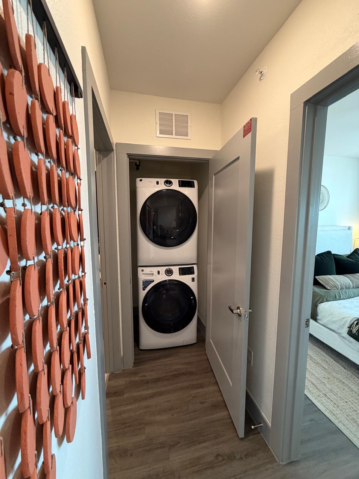 In-unit GE smart laundry: WiFi washer & dryer in every home